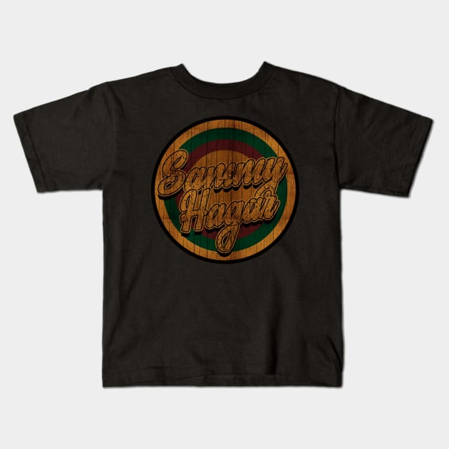 Circle Retro Sammy Hagar Kids T-Shirt by Electric Tone